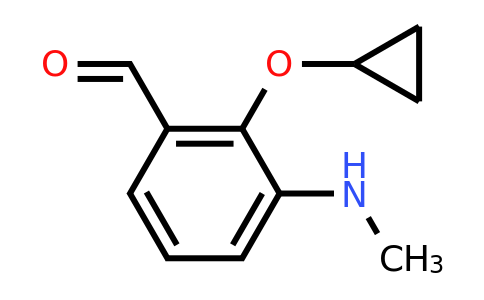 CAS 1243479-26-6 | 2-Cyclopropoxy-3-(methylamino)benzaldehyde