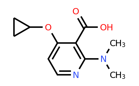 CAS 1243479-46-0 | 4-Cyclopropoxy-2-(dimethylamino)nicotinic acid