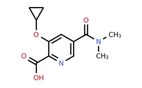 CAS 1243479-84-6 | 3-Cyclopropoxy-5-(dimethylcarbamoyl)picolinic acid
