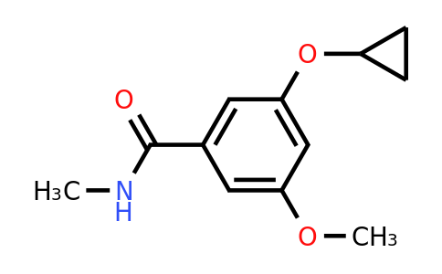 CAS 1243480-35-4 | 3-Cyclopropoxy-5-methoxy-N-methylbenzamide