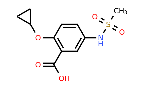 CAS 1243481-06-2 | 2-Cyclopropoxy-5-(methylsulfonamido)benzoic acid