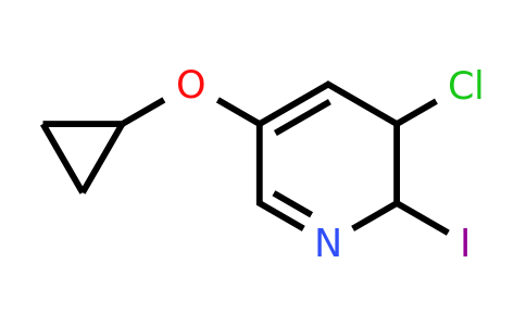 CAS 1243481-22-2 | 3-Chloro-5-cyclopropoxy-2-iodo-2,3-dihydropyridine