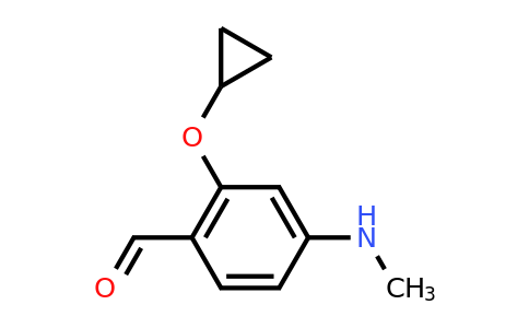 CAS 1243481-38-0 | 2-Cyclopropoxy-4-(methylamino)benzaldehyde