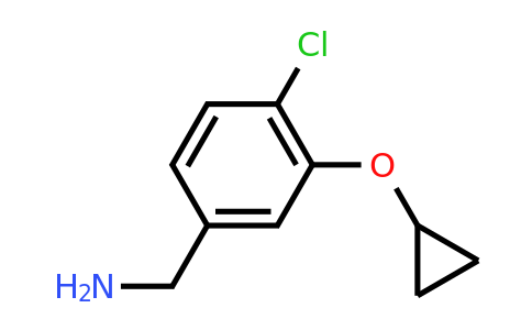 CAS 1243481-51-7 | (4-Chloro-3-cyclopropoxyphenyl)methanamine
