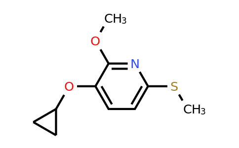 CAS 1243481-52-8 | 3-Cyclopropoxy-2-methoxy-6-(methylsulfanyl)pyridine