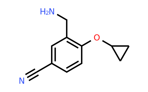 CAS 1243481-59-5 | 3-(Aminomethyl)-4-cyclopropoxybenzonitrile