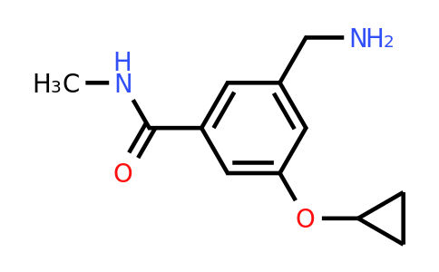 CAS 1243481-74-4 | 3-(Aminomethyl)-5-cyclopropoxy-N-methylbenzamide