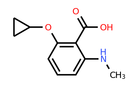CAS 1243481-76-6 | 2-Cyclopropoxy-6-(methylamino)benzoic acid