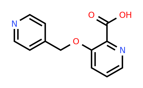 CAS 1244031-00-2 | 3-(Pyridin-4-ylmethoxy)pyridine-2-carboxylic acid
