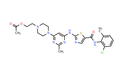 CAS 1245157-85-0 | 2-(4-(6-((5-((2-chloro-6-methylphenyl)carbamoyl)thiazol-2-yl)amino)-2-methylpyrimidin-4-yl)piperazin-1-yl)ethyl acetate