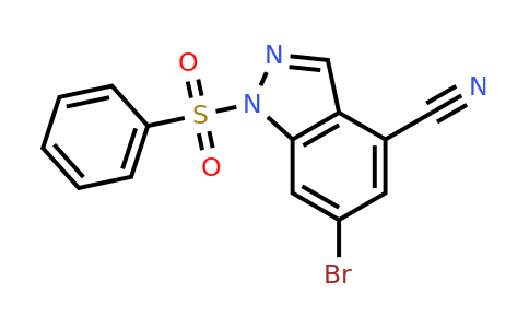 CAS 1245464-68-9 | 1-(benzenesulfonyl)-6-bromo-1H-indazole-4-carbonitrile
