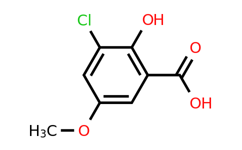 CAS 1245532-48-2 | 3-chloro-2-hydroxy-5-methoxybenzoic acid