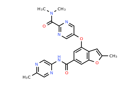 CAS 1245603-92-2 | N,N-Dimethyl-5-[2-methyl-6-[N-(5-methylpyrazin-2-yl)carbamoyl]-1-benzofuran-4-yloxy]pyrimidine-2-carboxamide
