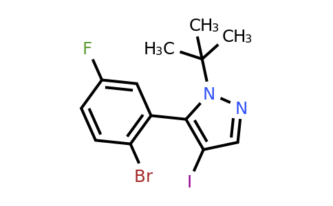 CAS 1245643-25-7 | 5-(2-Bromo-5-fluorophenyl)-1-(tert-butyl)-4-iodo-1H-pyrazole