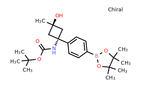 CAS 1245770-25-5 | tert-butyl N-[trans-3-hydroxy-3-methyl-1-[4-(4,4,5,5-tetramethyl-1,3,2-dioxaborolan-2-yl)phenyl]cyclobutyl]carbamate