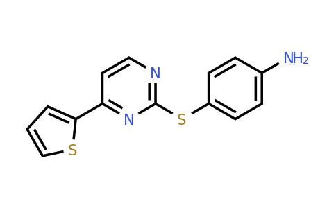 CAS 1245806-62-5 | 4-((4-(Thiophen-2-yl)pyrimidin-2-yl)thio)aniline