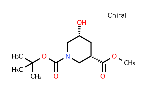 CAS 1246442-45-4 | cis-1,3-piperidinedicarboxylic acid, 5-hydroxy-, 1-(1,1-dimethylethyl) 3-methyl ester