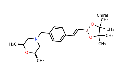 CAS 1247001-44-0 | (2R,6S)-rel-2,6-Dimethyl-4-(4-((E)-2-(4,4,5,5-tetramethyl-1,3,2-dioxaborolan-2-yl)vinyl)benzyl)morpholine