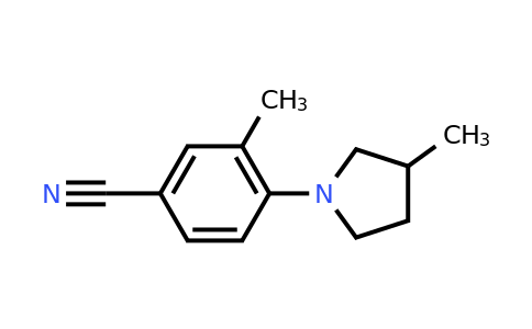 CAS 1247450-79-8 | 3-methyl-4-(3-methylpyrrolidin-1-yl)benzonitrile