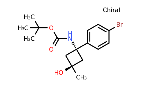 CAS 1247898-38-9 | tert-butyl N-[trans-1-(4-bromophenyl)-3-hydroxy-3-methylcyclobutyl]carbamate
