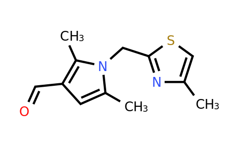 CAS 1248059-28-0 | 2,5-Dimethyl-1-((4-methylthiazol-2-yl)methyl)-1H-pyrrole-3-carbaldehyde
