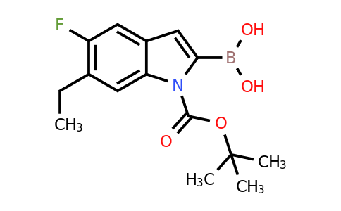 CAS 1248585-73-0 | {1-[(tert-butoxy)carbonyl]-6-ethyl-5-fluoro-1H-indol-2-yl}boronic acid