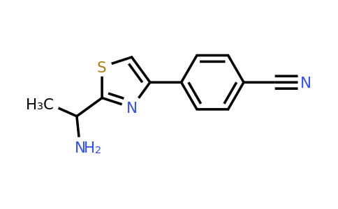 CAS 1249162-37-5 | 4-[2-(1-aminoethyl)-1,3-thiazol-4-yl]benzonitrile