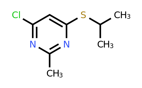 CAS 1249496-79-4 | 4-chloro-2-methyl-6-(propan-2-ylsulfanyl)pyrimidine