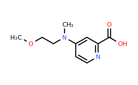 CAS 1249776-67-7 | 4-[(2-methoxyethyl)(methyl)amino]pyridine-2-carboxylic acid