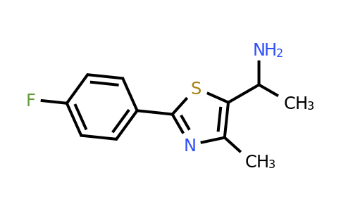 CAS 1250123-55-7 | 1-[2-(4-Fluorophenyl)-4-methyl-1,3-thiazol-5-yl]ethan-1-amine