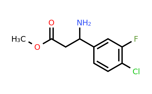 CAS 1250571-73-3 | methyl 3-amino-3-(4-chloro-3-fluorophenyl)propanoate