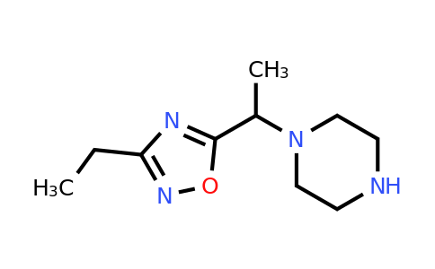 CAS 1251101-02-6 | 1-[1-(3-Ethyl-1,2,4-oxadiazol-5-yl)ethyl]piperazine