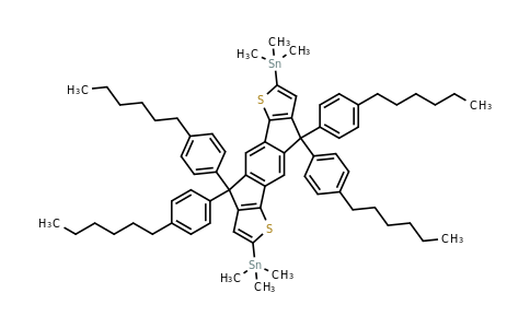 CAS 1252555-61-5 | (4,4,9,9-Tetrakis(4-hexylphenyl)-4,9-dihydro-s-indaceno[1,2-b:5,6-b']dithiophene-2,7-diyl)bis(trimethylstannane)