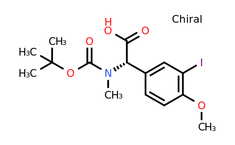 CAS 1253795-10-6 | (S)-2-((tert-butoxycarbonyl)(methyl)amino)-2-(3-iodo-4-methoxyphenyl)acetic acid