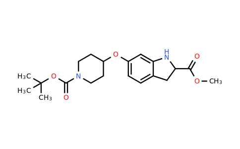 CAS 1255098-48-6 | Methyl 6-((1-(tert-butoxycarbonyl)piperidin-4-yl)oxy)indoline-2-carboxylate