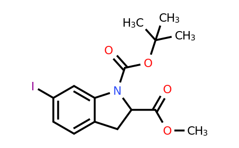CAS 1255098-64-6 | 1-tert-Butyl 2-methyl 6-iodoindoline-1,2-dicarboxylate