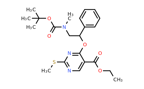 CAS 1255701-57-5 | Ethyl 4-(2-((tert-butoxycarbonyl)(methyl)amino)-1-phenylethoxy)-2-(methylthio)pyrimidine-5-carboxylate