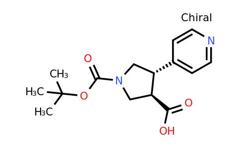 CAS 1255935-12-6 | (3R,4S)-rel-1-(tert-Butoxycarbonyl)-4-(pyridin-4-yl)pyrrolidine-3-carboxylic acid