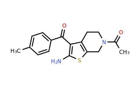 CAS 1256257-71-2 | 1-[2-amino-3-(4-methylbenzoyl)-4H,5H,6H,7H-thieno[2,3-c]pyridin-6-yl]ethan-1-one