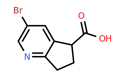 CAS 1256805-05-6 | 3-bromo-6,7-dihydro-5H-cyclopenta[b]pyridine-5-carboxylic acid