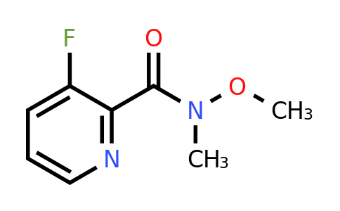 CAS 1256805-30-7 | 3-Fluoro-N-methoxy-N-methylpicolinamide