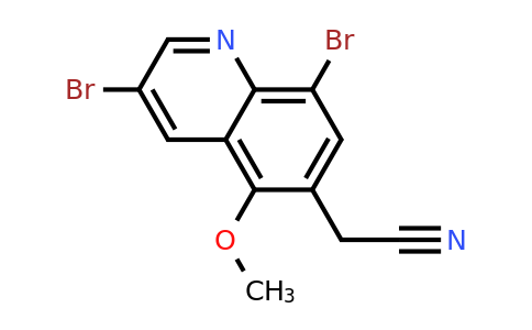CAS 1257833-22-9 | 2-(3,8-Dibromo-5-methoxyquinolin-6-yl)acetonitrile