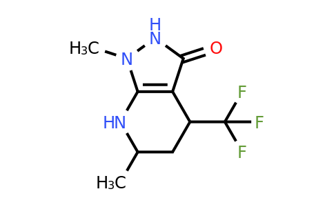 CAS 1258641-11-0 | 1,6-Dimethyl-4-(trifluoromethyl)-1H,2H,3H,4H,5H,6H,7H-pyrazolo[3,4-b]pyridin-3-one