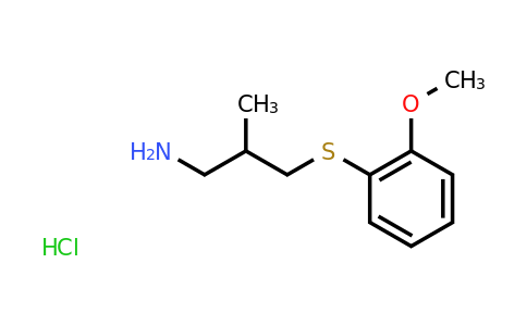 CAS 1258649-90-9 | 1-[(3-Amino-2-methylpropyl)sulfanyl]-2-methoxybenzene hydrochloride