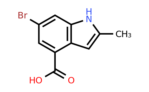 CAS 1260381-34-7 | 6-bromo-2-methyl-1H-indole-4-carboxylic acid