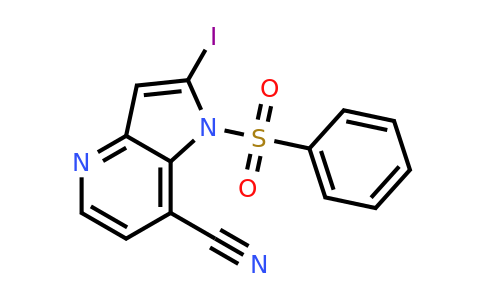 CAS 1260382-61-3 | 2-iodo-1-(phenylsulfonyl)-1H-pyrrolo[3,2-b]pyridine-7-carbonitrile