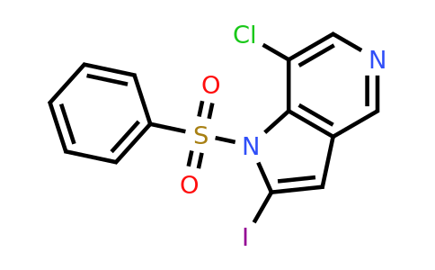 CAS 1260382-90-8 | 7-chloro-2-iodo-1-(phenylsulfonyl)-1H-pyrrolo[3,2-c]pyridine