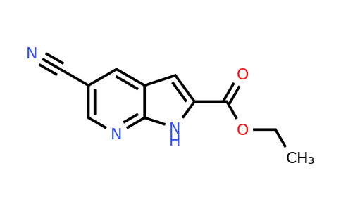 CAS 1260383-74-1 | ethyl 5-cyano-1H-pyrrolo[2,3-b]pyridine-2-carboxylate