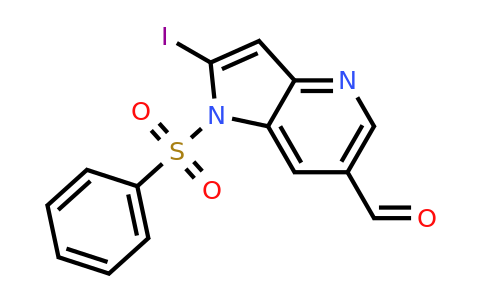 CAS 1260385-77-0 | 2-iodo-1-(phenylsulfonyl)-1H-pyrrolo[3,2-b]pyridine-6-carbaldehyde