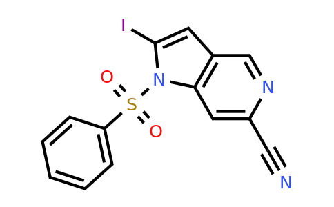 CAS 1260385-87-2 | 2-iodo-1-(phenylsulfonyl)-1H-pyrrolo[3,2-c]pyridine-6-carbonitrile